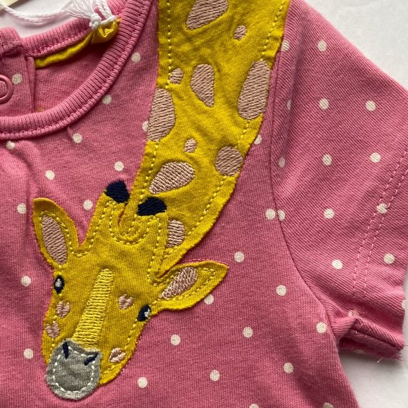 NWT Mini Boden RARE Pink Zoo Animals Dress, 3-6M - Picture 4 of 8